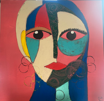 Named contemporary work « Magda », Made by SOUAD ELMASLOUHI