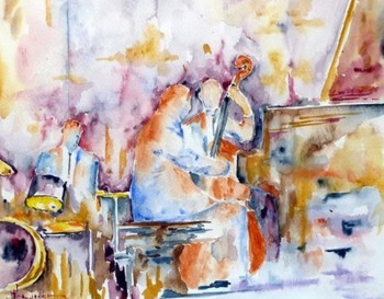 Named contemporary work « La boîte de jazz », Made by JJOURDAN