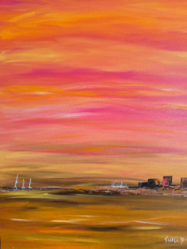 Named contemporary work « Sunset », Made by THALI.B