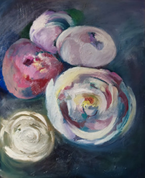 Named contemporary work « Pivoines », Made by VALERY