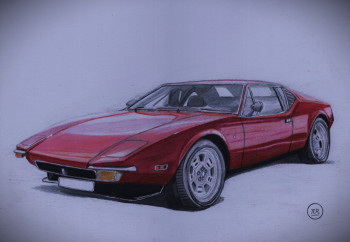 Named contemporary work « De Tomaso Pantera », Made by PIRDESSINS