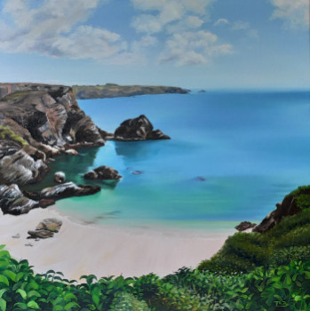 Named contemporary work « Plage de Yeyew », Made by THIERRY LE BOULANGER