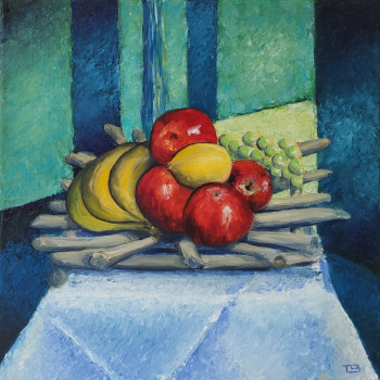 Named contemporary work « Nature morte en bleu », Made by THIERRY LE BOULANGER