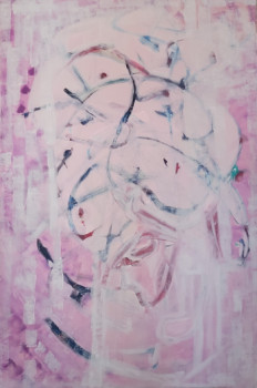 Named contemporary work « Rose and Rose », Made by CHANTAL LISTOIR