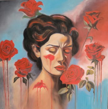 Named contemporary work « Amour blessé », Made by NATALI