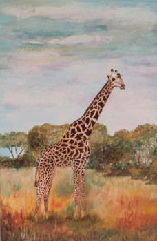 Named contemporary work « Girafe 1 », Made by MICHEL CROZE