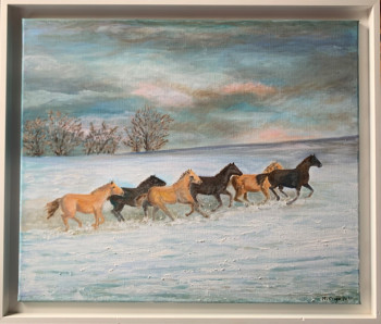 Named contemporary work « Galop sauvage 1 », Made by MICHEL CROZE