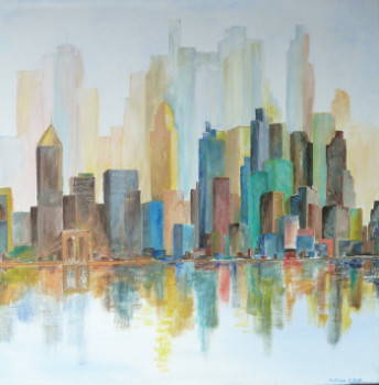 Named contemporary work « NEW YORK 2 », Made by MICHEL CROZE