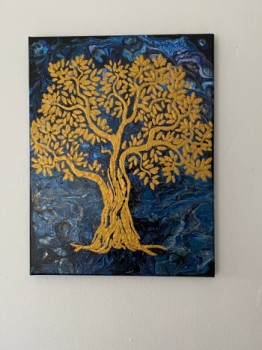 Named contemporary work « Arbre en vie », Made by MARIVIHAN