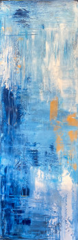 Named contemporary work « Bleu graffitis », Made by BARTH MROZ