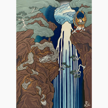 Named contemporary work « Guarded Passage », Made by BLU