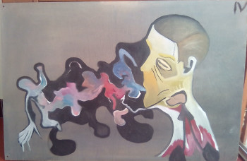 Named contemporary work « Le fumeur », Made by TIMOTHéE