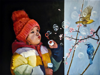 Named contemporary work « Libertate », Made by NOIION