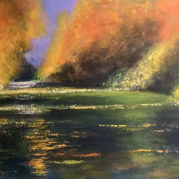 Named contemporary work « Seine d’automne », Made by ANNE VIGNAU