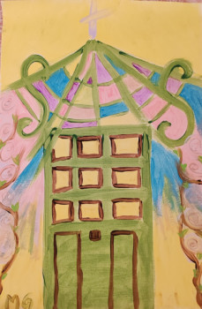 Named contemporary work « La porte du théâtre », Made by MG