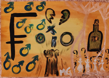 Named contemporary work « La comédie », Made by MG