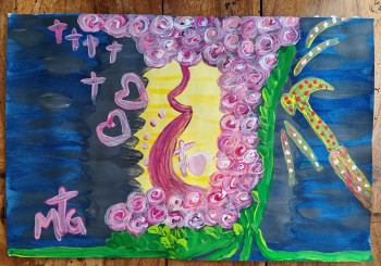 Named contemporary work « Enceinte de l'amour », Made by MG