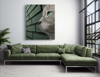 Named contemporary work « Isis the cat », Made by ELYSOL