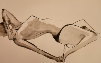 Named contemporary work « Femme nue », Made by ANNE DE MASSIAC