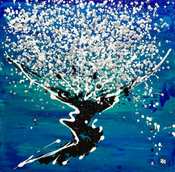 Named contemporary work « PERLES DE COTON », Made by YSABEL LAFFITTE