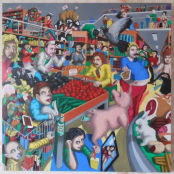 Named contemporary work « Super, marché c'est bon pour la santé », Made by AUDOGALY