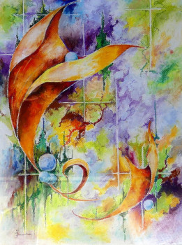 Named contemporary work « Eclosion », Made by JJOURDAN