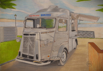 Citroën H en bord de mer. On the ARTactif site