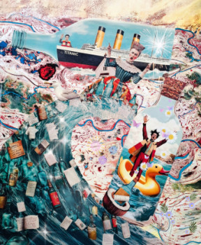 Named contemporary work « Tempête en mer », Made by THIERRY SARRA