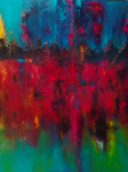 Named contemporary work « Coquelicots », Made by BONVARLET
