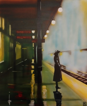 Named contemporary work « Attente », Made by AERO