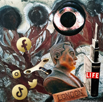 Named contemporary work « Elon Musk », Made by THIERRY SARRA