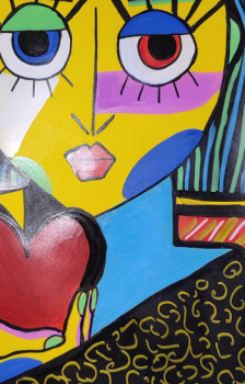 Named contemporary work « Amour », Made by LAURE GARCIA