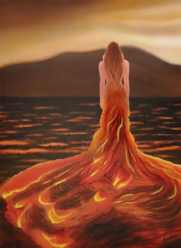 Named contemporary work « Robe de lave », Made by PASCAL GRANGER