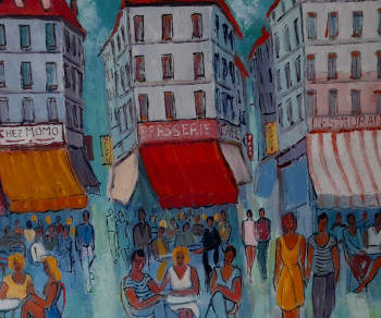 Named contemporary work « Ambiance citadine », Made by ALAIN DUPERAY