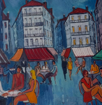 Named contemporary work « En terrasse », Made by ALAIN DUPERAY