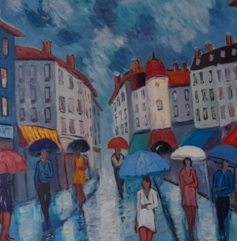 Named contemporary work « Jour de pluie », Made by ALAIN DUPERAY