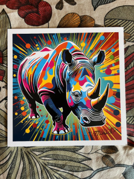 rhinoceros pop art On the ARTactif site