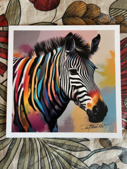 portrait de zebre pop art On the ARTactif site