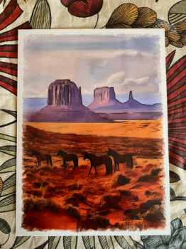 mustangs dans les plaines de monument valley On the ARTactif site