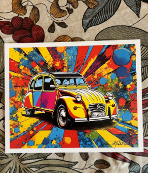 2 CV pop art On the ARTactif site