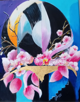 Named contemporary work « Les fleurs au festin de la nuit », Made by GARANCE