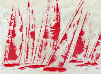 Named contemporary work « FORCE DE VIE », Made by YSABEL LAFFITTE