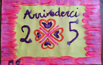 Named contemporary work « Arrivederci », Made by MG