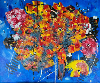 Named contemporary work « L'ETE INDIEN », Made by YSABEL LAFFITTE