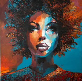 Named contemporary work « African day », Made by LYSIANE BECK