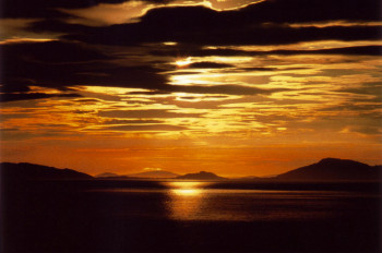 Named contemporary work « SKYE SUNSET 1 », Made by JEAN-JACQUES MASSOU