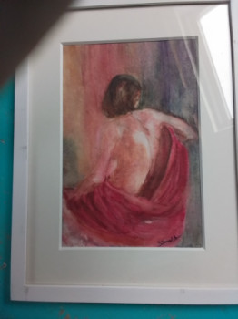Named contemporary work « Jeune femme assise », Made by BONVARLET