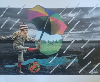 Named contemporary work « Quand pleuvent les leçons de morale », Made by ALEXLO