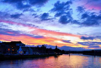 Named contemporary work « INVERNESS SUNSET 1 », Made by JEAN-JACQUES MASSOU
