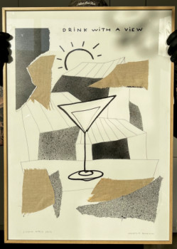 Named contemporary work « Drink with a view ( fragment ) », Made by LAURENT JEHANIN
